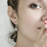 Nautilus Shell Sterling Silver Hook Earring TE2847 - Earrings